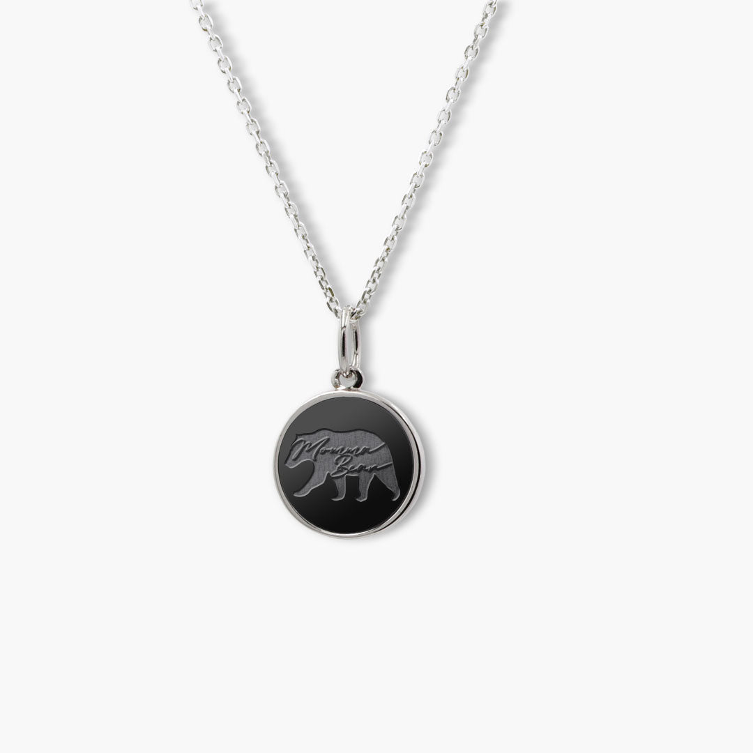 Elysium Black Diamond Momma Necklace - Momma Bear Engraving
