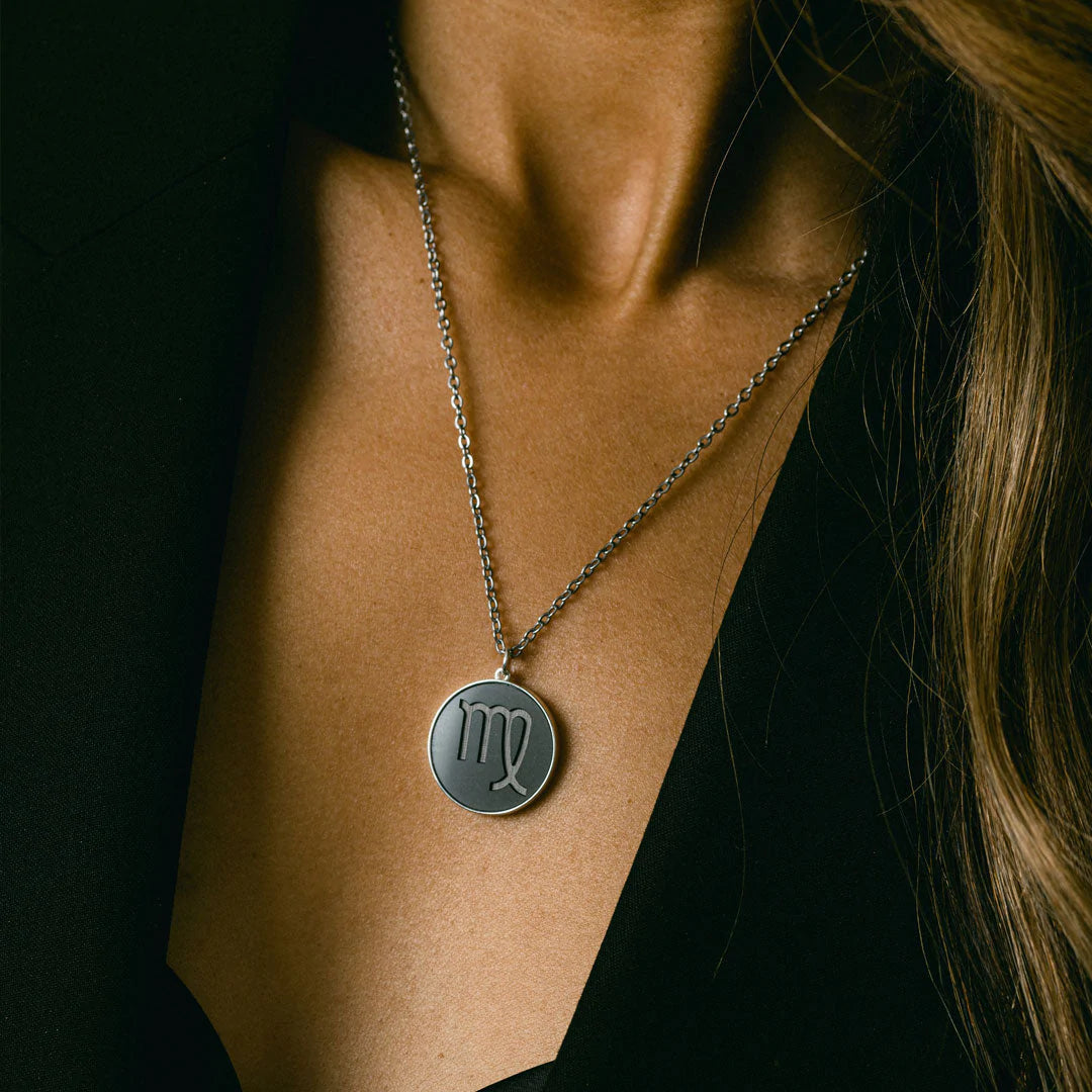 Meraxi Noir | Elysium Black Diamond  Zodiac Sign Necklace - Capricorn