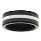 Elysium ARES - Solid Black Diamond Ring - Silver Inlay