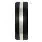 Elysium ARES - Solid Black Diamond Ring - Silver Inlay