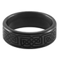 Elysium KRATOS - Solid Black Diamond Ring - Celtic Laser Pattern