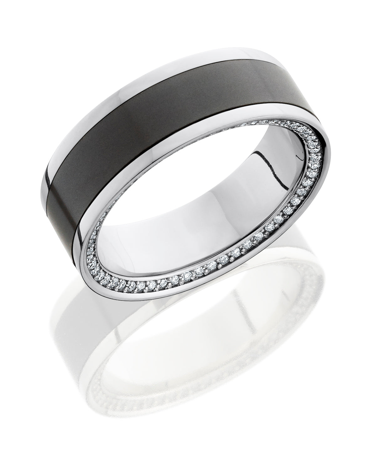 Elysium Zeus - Platinum Band - Elysium Inlay - White Diamond Insets