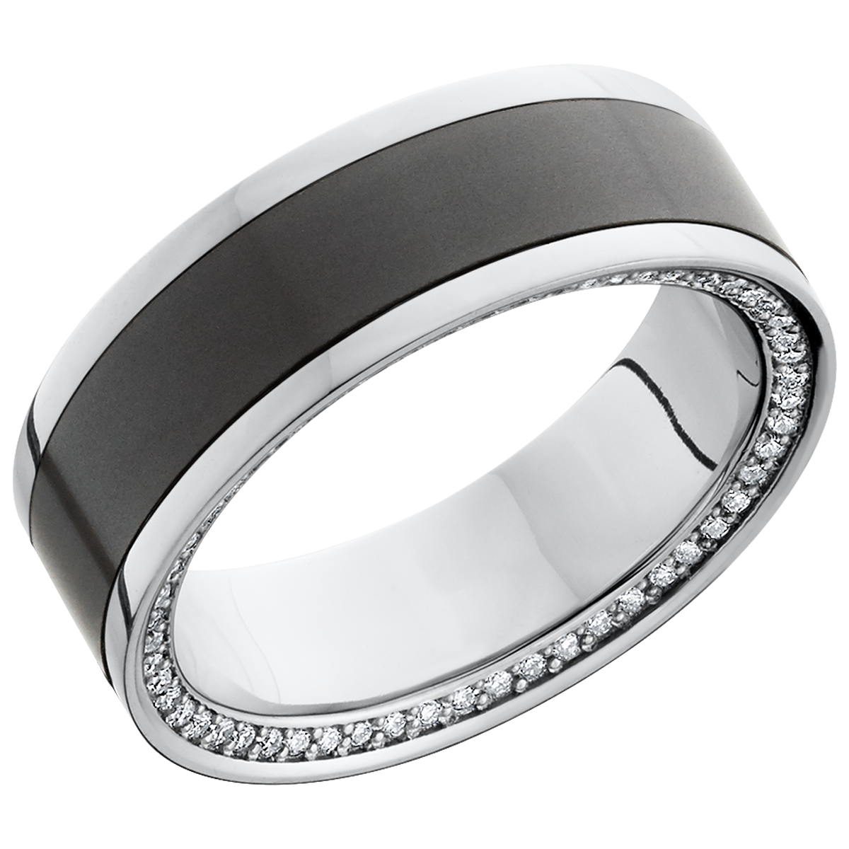 Elysium Zeus - White Gold Band - Elysium Inlay - White Diamond Insets