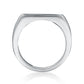 Elysium Hero PERSEUS - Titanium Signet Band - Elysium Stone