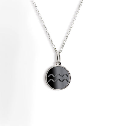 Elysium Black Diamond® Zodiac Sign Necklace - Aquarius