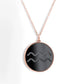 Elysium Black Diamond® Zodiac Sign Necklace - Aquarius