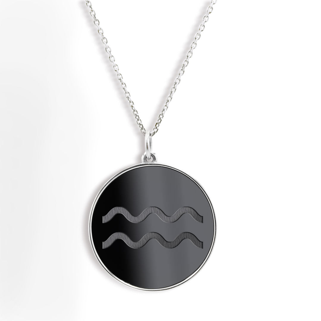 Elysium Black Diamond® Zodiac Sign Necklace - Aquarius