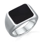 Elysium Hero PERSEUS - Titanium Signet Band - Elysium Stone