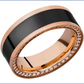 Elysium Zeus - Rose Gold Band - Elysium Inlay - White Diamond Insets