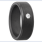 Elysium ARES - Solid Black Diamond Ring - White Diamond