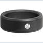 Elysium ARES - Solid Black Diamond Ring - White Diamond